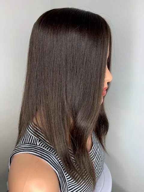100% Premium Remy Human Hair Topper 5 x 6 Inch Silk Base 4# Medium Brown 16 inch