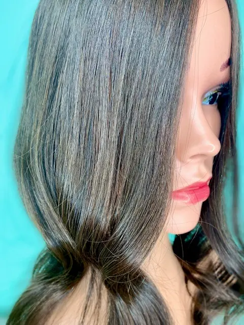 Jessy 16" Virgin Human Hair Topper Medium Brown - Image 3