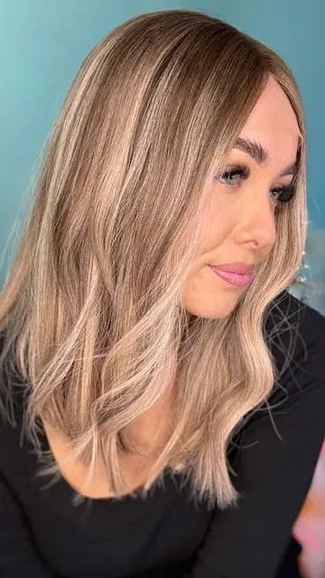 Emma 16"/Blonde Mix Balayage Human Hair Wig - Image 2