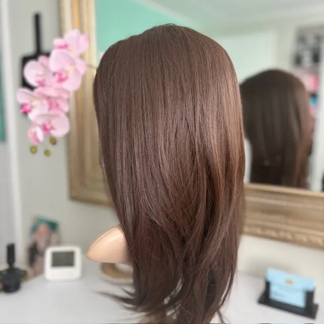 Massey Wig Long Mocca Brown Synthetic 21,5-22,5 cap - Image 4