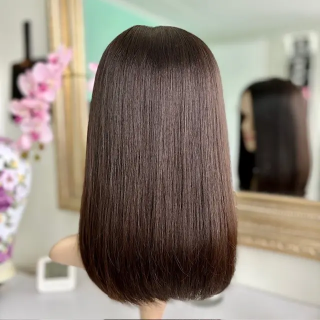 Allegra 16'/Virgin Dark Brown 4# Human Hair Wig - Image 4