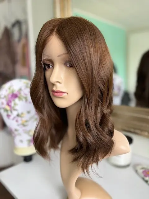 Jasmine 16'/Rich Brown Human Hair Wig