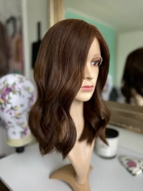 Jasmine 16'/Rich Brown Human Hair Wig - Image 4