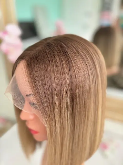 Jenna 12"/Balayage Blonde Human Hair Wig - Image 6