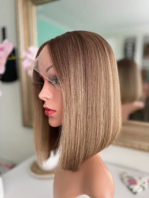 Jenna 12"/Balayage Blonde Human Hair Wig - Image 5