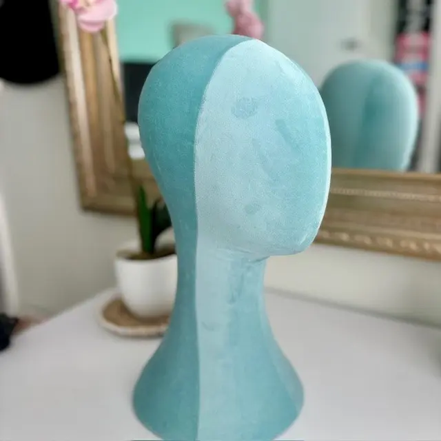 Velvet Wig/Topper Holder (Tiffany Blue) - Image 3