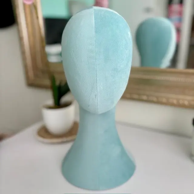 Velvet Wig/Topper Holder (Tiffany Blue) - Image 2