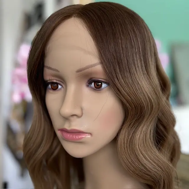 Gabby 16"/Light Brown Balayage Human Wig - Image 4