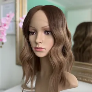 Gabby 16"/Light Brown Balayage Human Wig