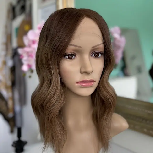Gabby 16"/Light Brown Balayage Human Wig - Image 3